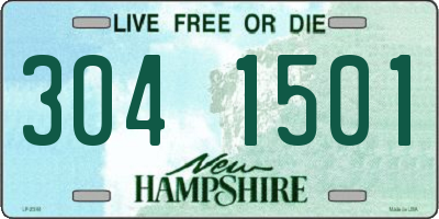 NH license plate 3041501
