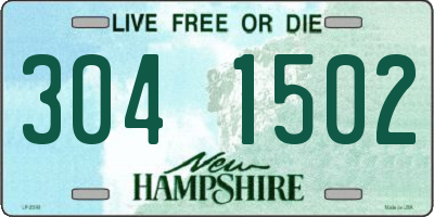 NH license plate 3041502