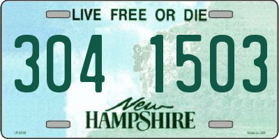 NH license plate 3041503