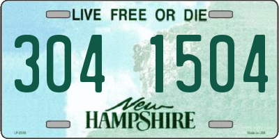 NH license plate 3041504