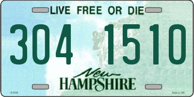 NH license plate 3041510