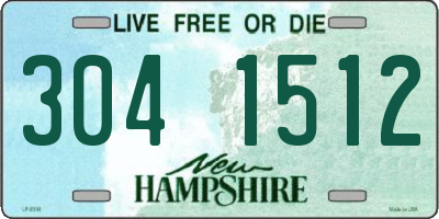 NH license plate 3041512