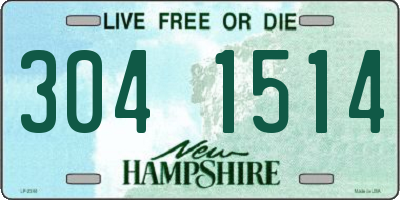 NH license plate 3041514