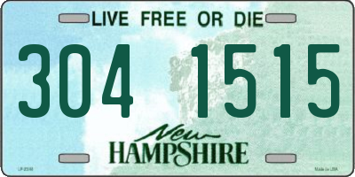 NH license plate 3041515
