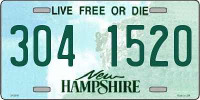 NH license plate 3041520