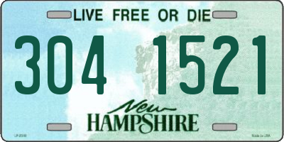 NH license plate 3041521