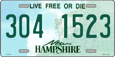 NH license plate 3041523