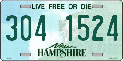 NH license plate 3041524