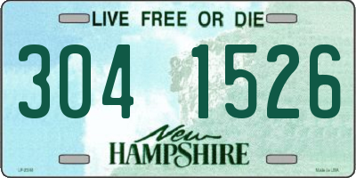 NH license plate 3041526
