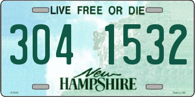 NH license plate 3041532