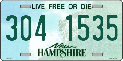 NH license plate 3041535