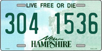 NH license plate 3041536