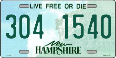 NH license plate 3041540