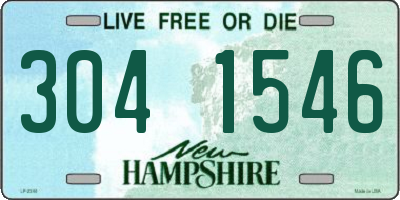 NH license plate 3041546