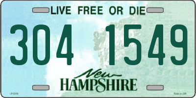 NH license plate 3041549