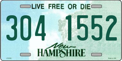 NH license plate 3041552