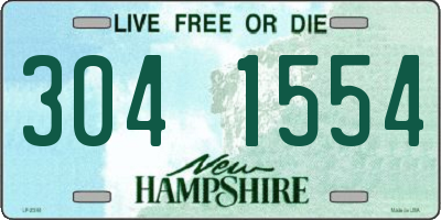 NH license plate 3041554