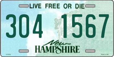 NH license plate 3041567