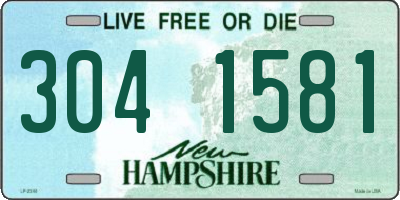 NH license plate 3041581