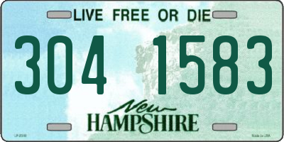 NH license plate 3041583