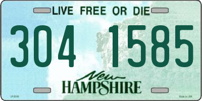 NH license plate 3041585