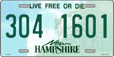 NH license plate 3041601