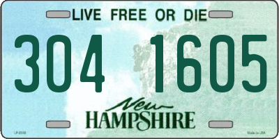 NH license plate 3041605