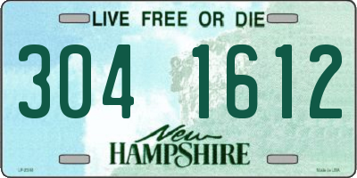 NH license plate 3041612