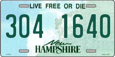 NH license plate 3041640