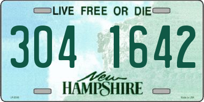 NH license plate 3041642