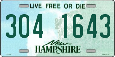 NH license plate 3041643