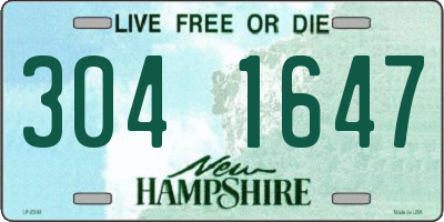 NH license plate 3041647