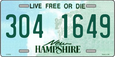 NH license plate 3041649