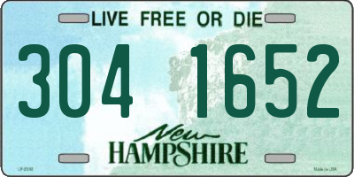 NH license plate 3041652