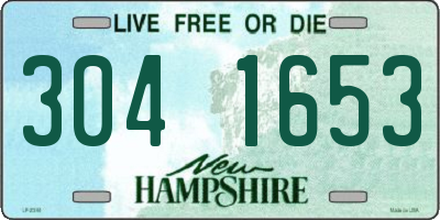 NH license plate 3041653