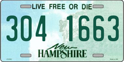 NH license plate 3041663