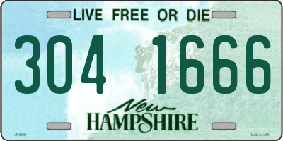 NH license plate 3041666