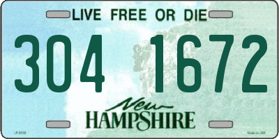 NH license plate 3041672