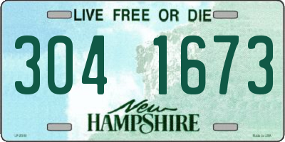 NH license plate 3041673