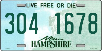 NH license plate 3041678