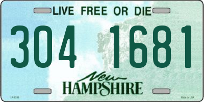 NH license plate 3041681