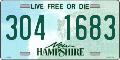 NH license plate 3041683