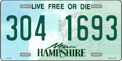 NH license plate 3041693