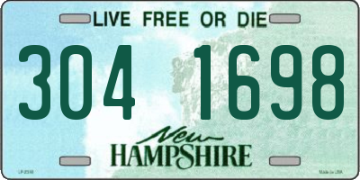 NH license plate 3041698