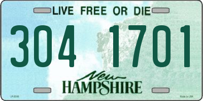 NH license plate 3041701