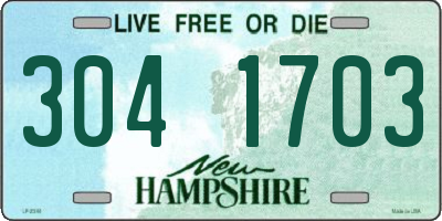 NH license plate 3041703