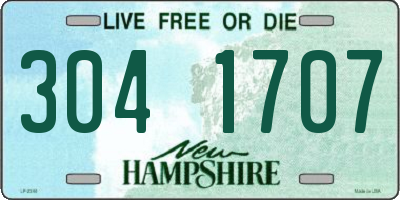 NH license plate 3041707