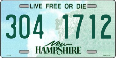 NH license plate 3041712