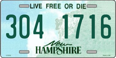 NH license plate 3041716
