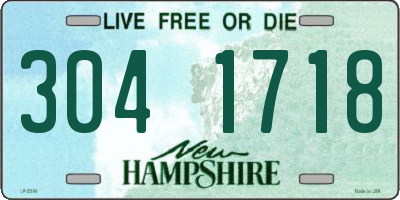 NH license plate 3041718